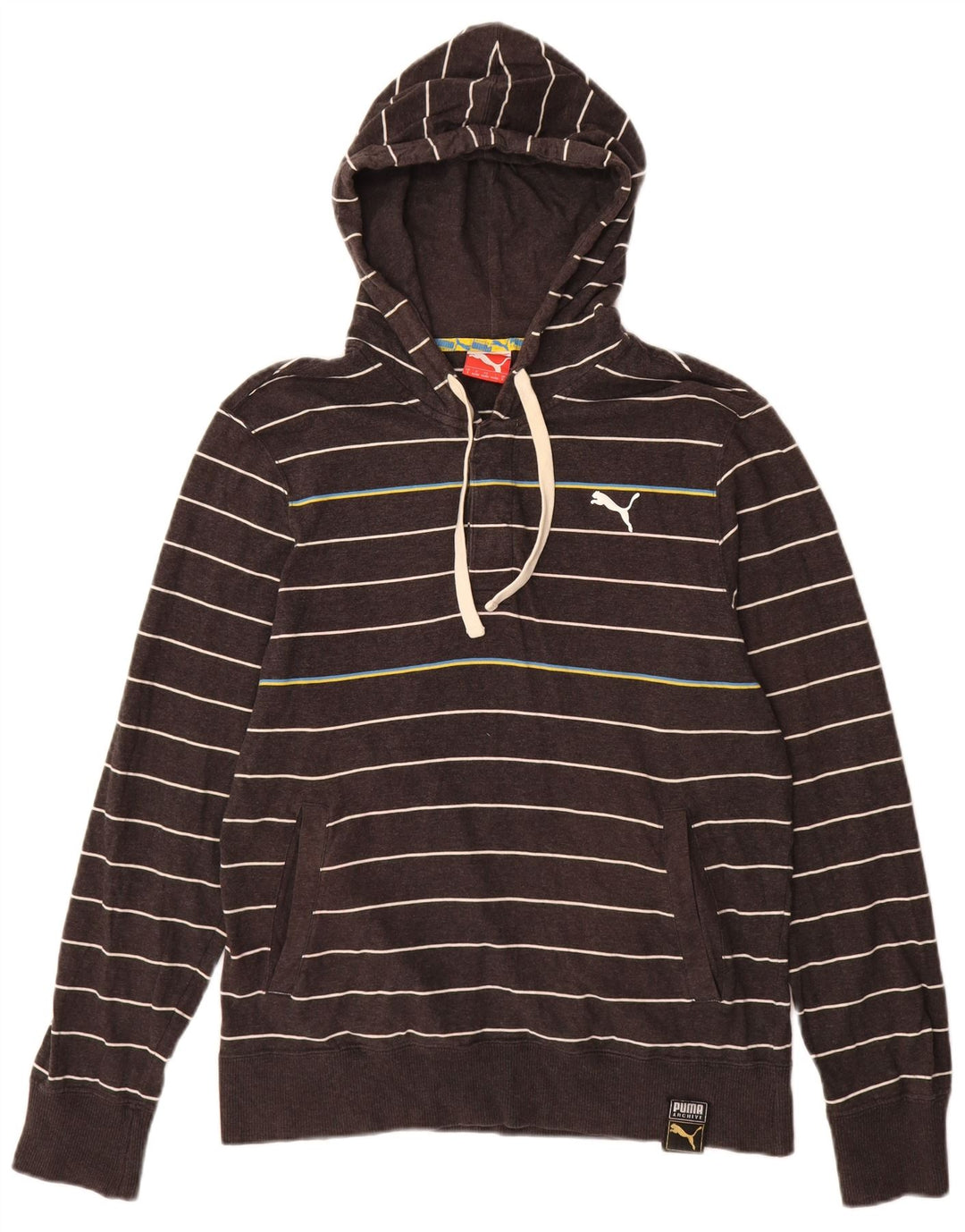 Męski sweter z kapturem PUMA w małe szare paski