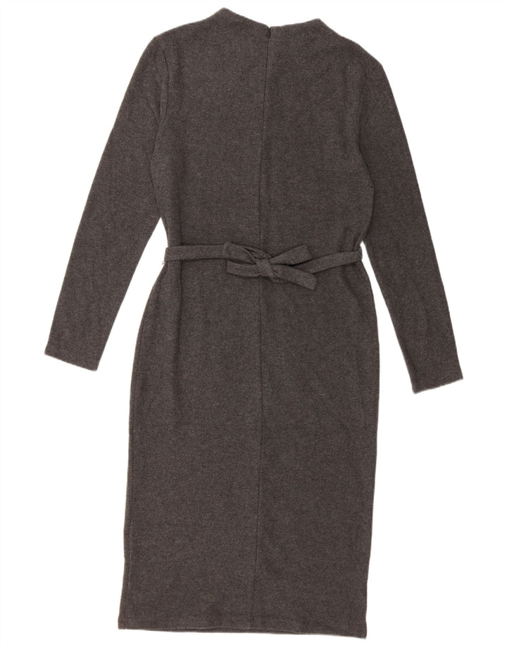 Marks & Spencer Damska sukienka sweterkowa UK 10, mała, szara, bawełniana