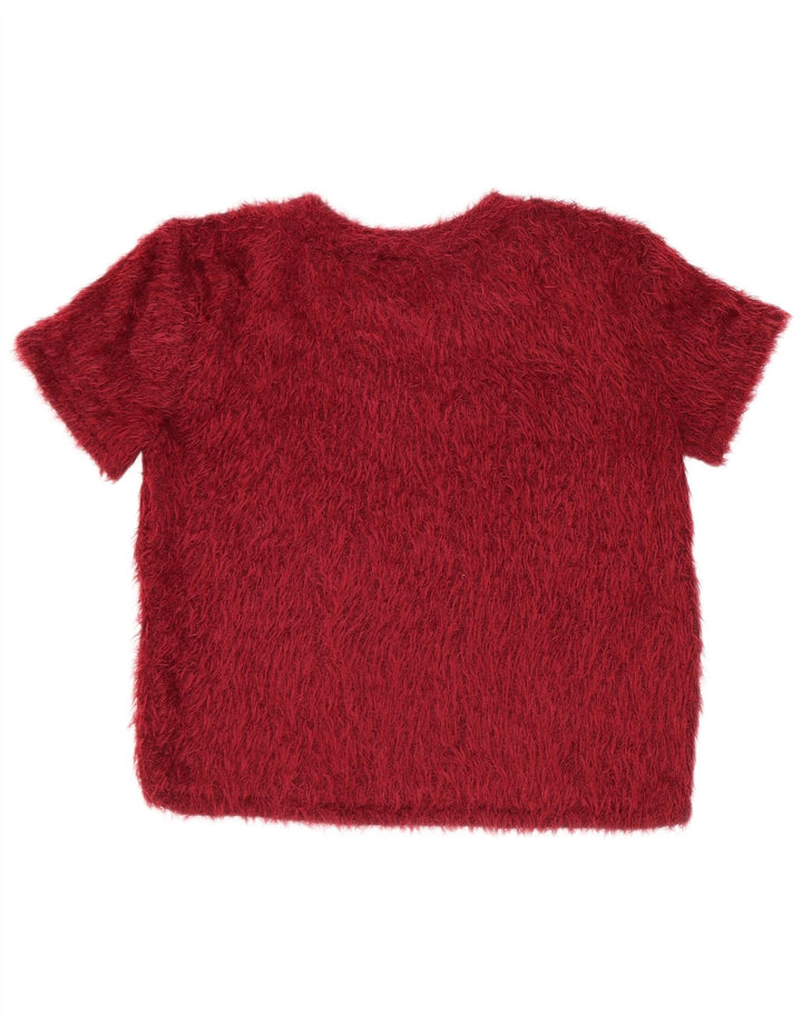 Damski T-shirt Zara Trafaluc Crop Top UK 12, średni czerwony poliester