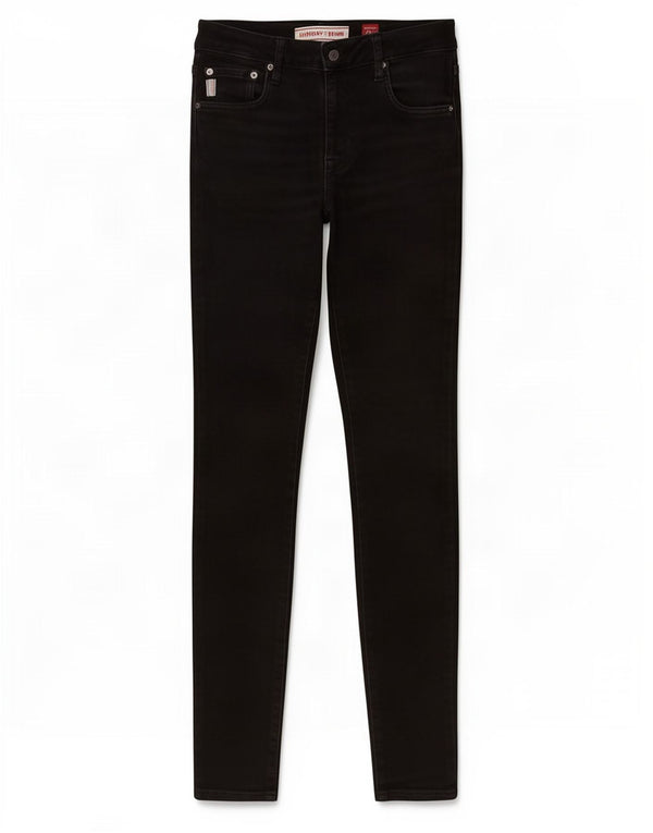 Damskie jeansy rurkowe Superdry W28 L32, czarne, bawełniane