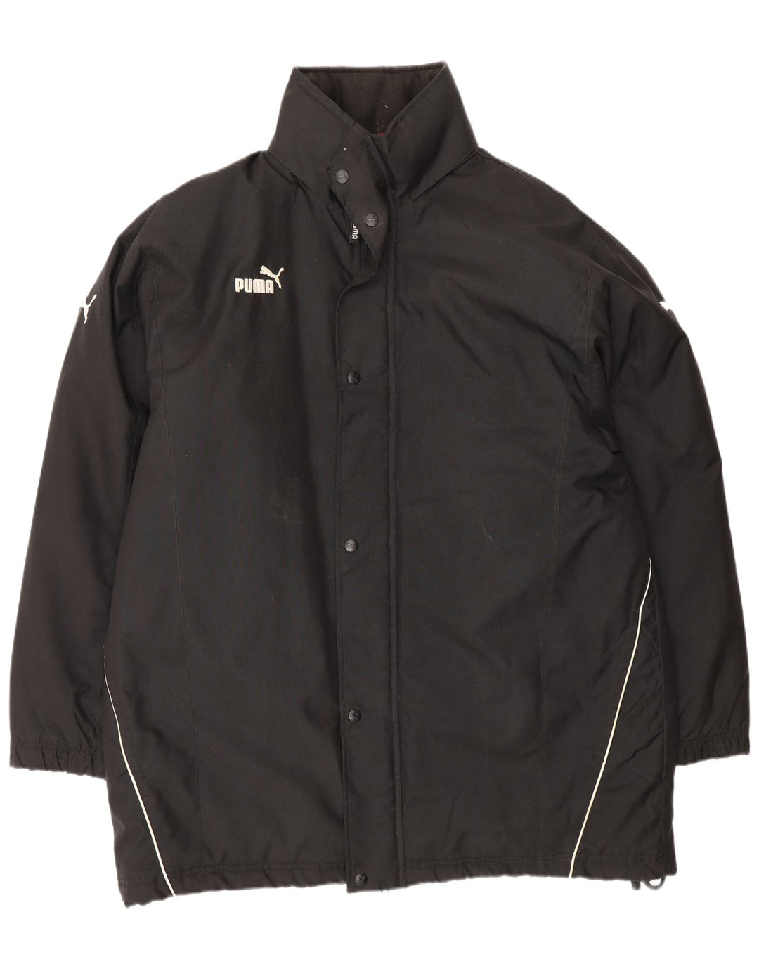 Męski ocieplany płaszcz Puma UK 40, duży, czarny poliester