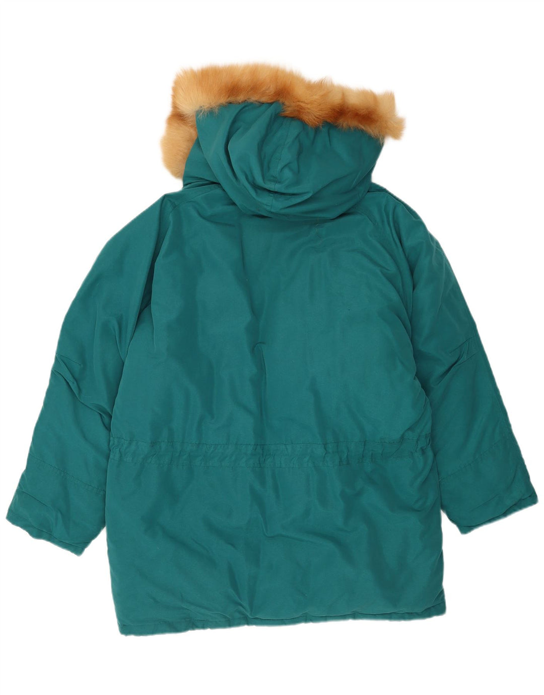 Damska wyściełana kurtka z kapturem w stylu vintage, UK 18 XL, niebieski poliester