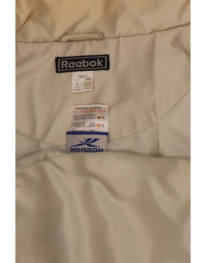 Męska kurtka wyściełana Reebok UK 40, duża, granatowa, nylonowa