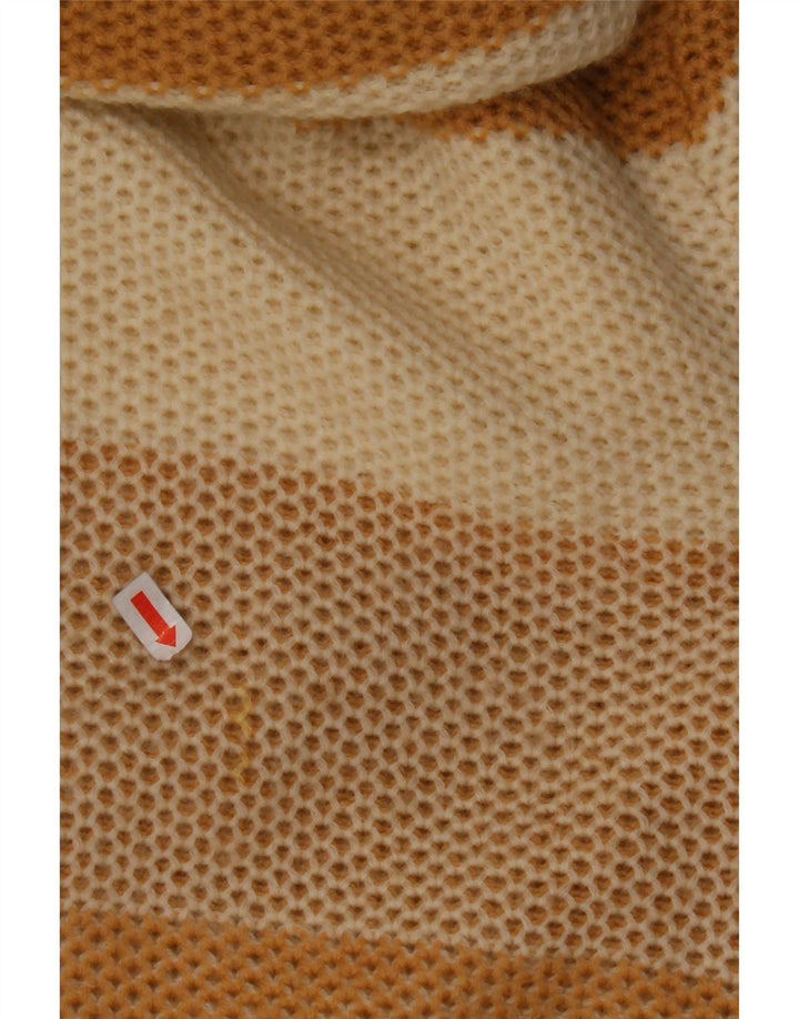 Damski sweter z golfem VINTAGE IT 44 w średnie beżowe paski