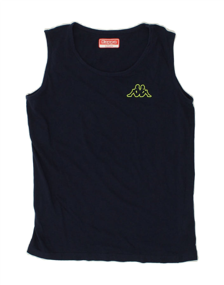 KAPPA Boys Graphic Vest Top 11-12 Years Navy Blue Cotton | Vintage Kappa | Thrift | Second-Hand Kappa | Used Clothing | Messina Hembry 