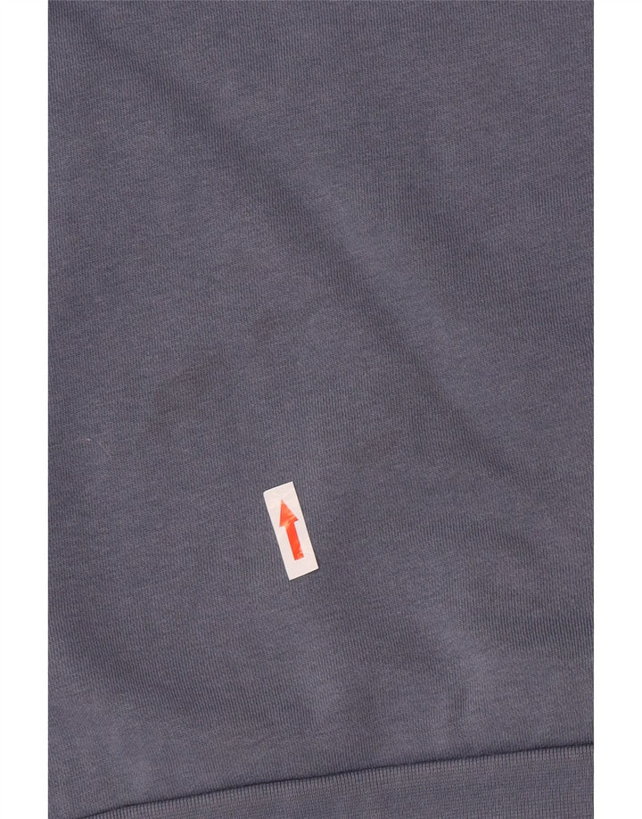 Chłopięca bluza z kapturem Adidas 15-16 lat, niebieska bawełna