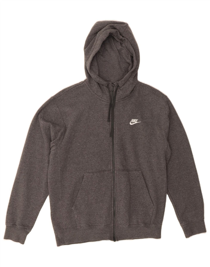NIKE Mens Zip Hoodie Sweater Small Grey Cotton Vintage Nike and Second-Hand Nike from Messina Hembry 