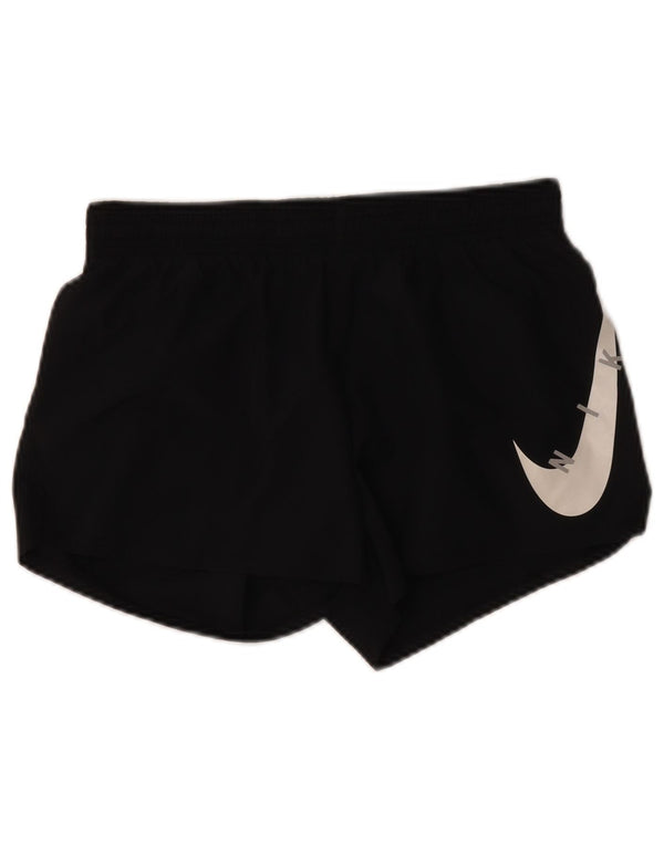 Damskie spodenki sportowe Nike Dri Fit Graphic UK 10, małe, czarne, poliestrowe