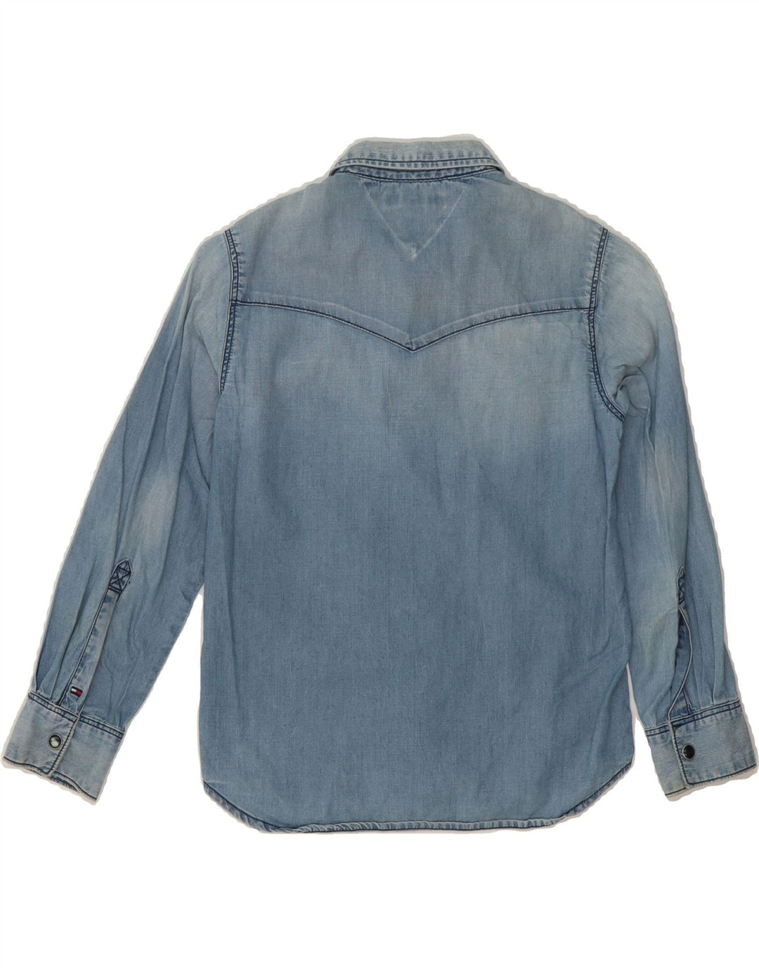 TOMMY HILFIGER Boys Denim Shirt 6-7 Years Blue Cotton Vintage Tommy Hilfiger and Second-Hand Tommy Hilfiger from Messina Hembry 