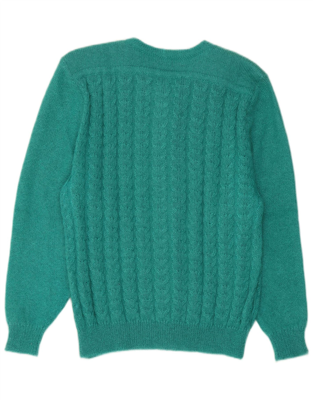 Sweter damski w stylu vintage IT 44 Średni zielony moher