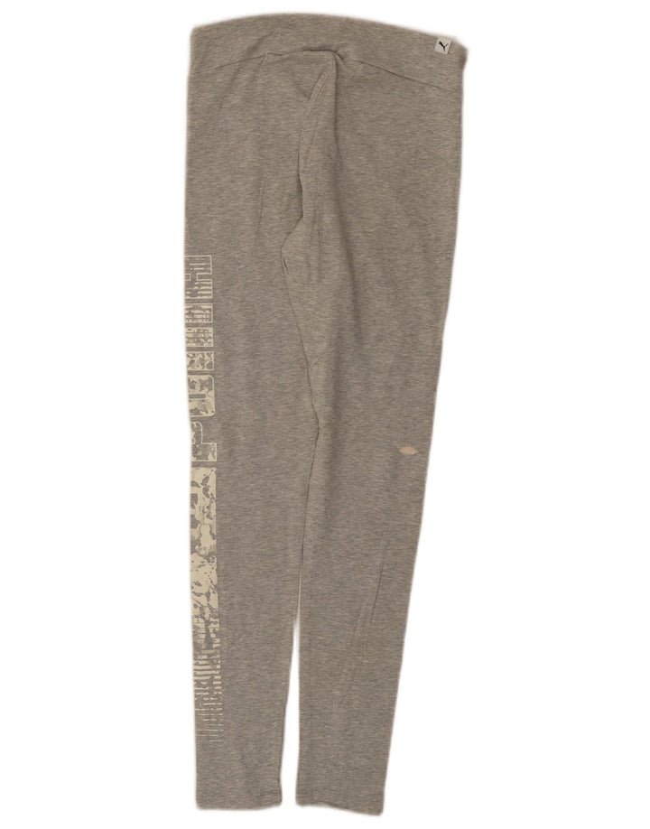 Damskie legginsy Puma Graphic UK 12 Średnioszare, bawełniane