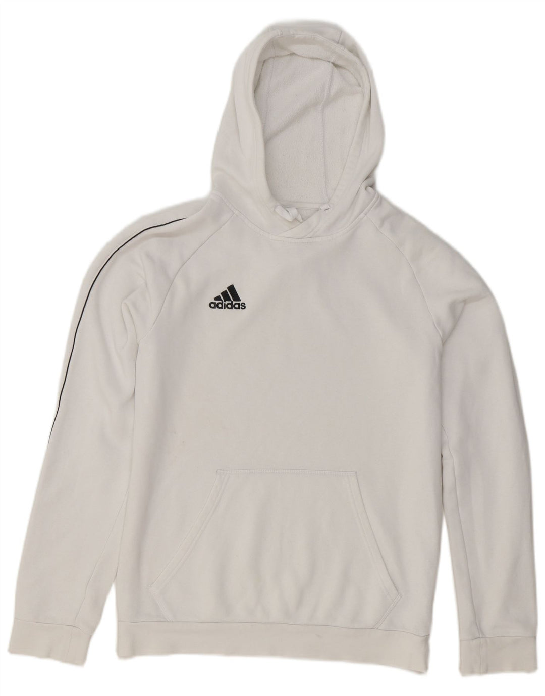 Męska bluza z kapturem Adidas, średnia biała bawełna