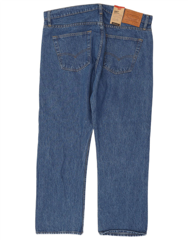Męskie jeansy Levi's 501 Straight W38 L30 Niebieskie bawełniane