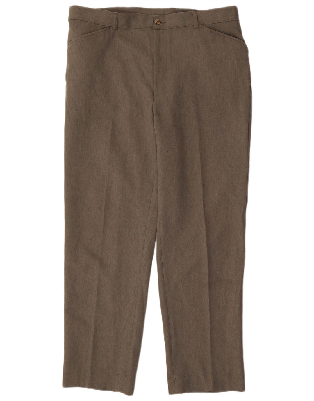 Męskie proste spodnie codzienne Farah W38 L31 Khaki Poliester