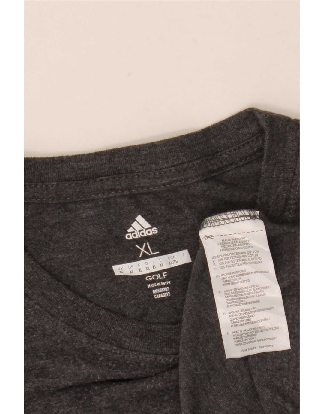 Adidas Męska koszulka Top XL Szary poliester