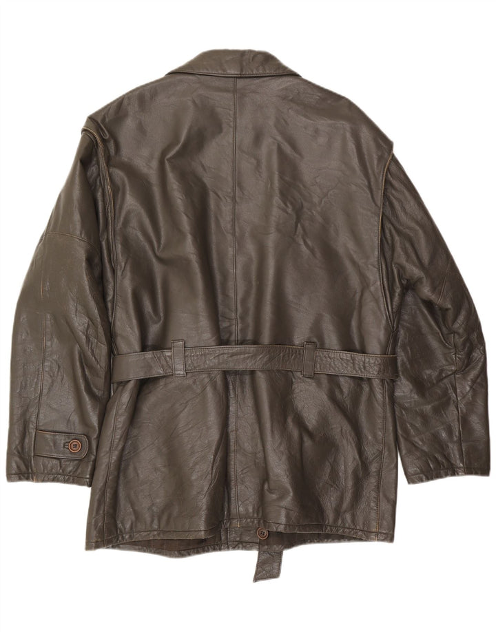 Męska kurtka skórzana PICCINI IT 54 2XL brązowa skóra