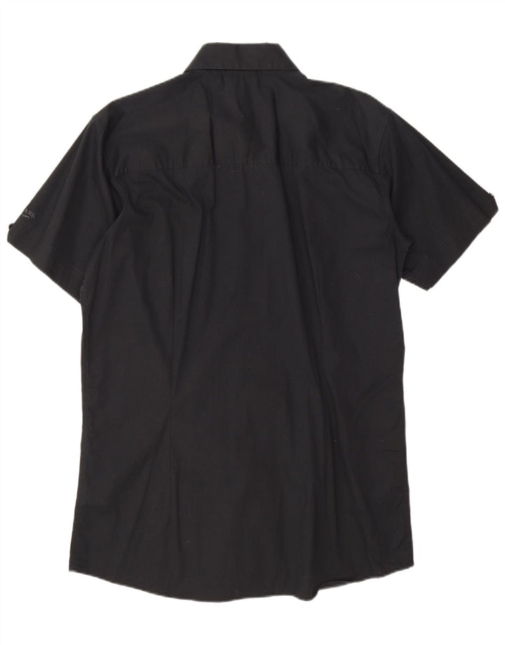Koszula męska z krótkim rękawem Lee 2XL, czarna, bawełniana
