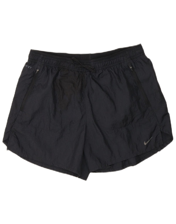 Damskie spodenki sportowe Nike Dri Fit UK 14, nylon w kolorze średniej czerni