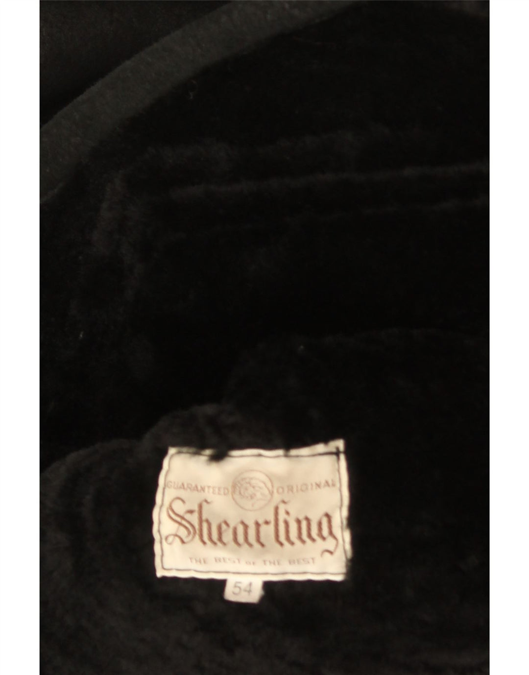 Vintage męska kurtka Shearling IT 54 2XL Czarny Shearling
