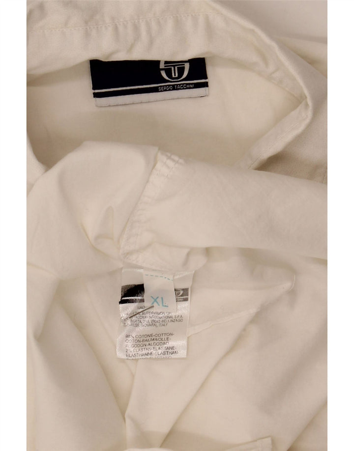 Koszula męska Sergio Tacchini XL, biała, bawełniana