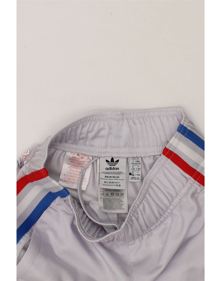 ADIDAS Boys Tracksuit Trousers Joggers 7-8 Years  Grey Polyester Vintage Adidas and Second-Hand Adidas from Messina Hembry 