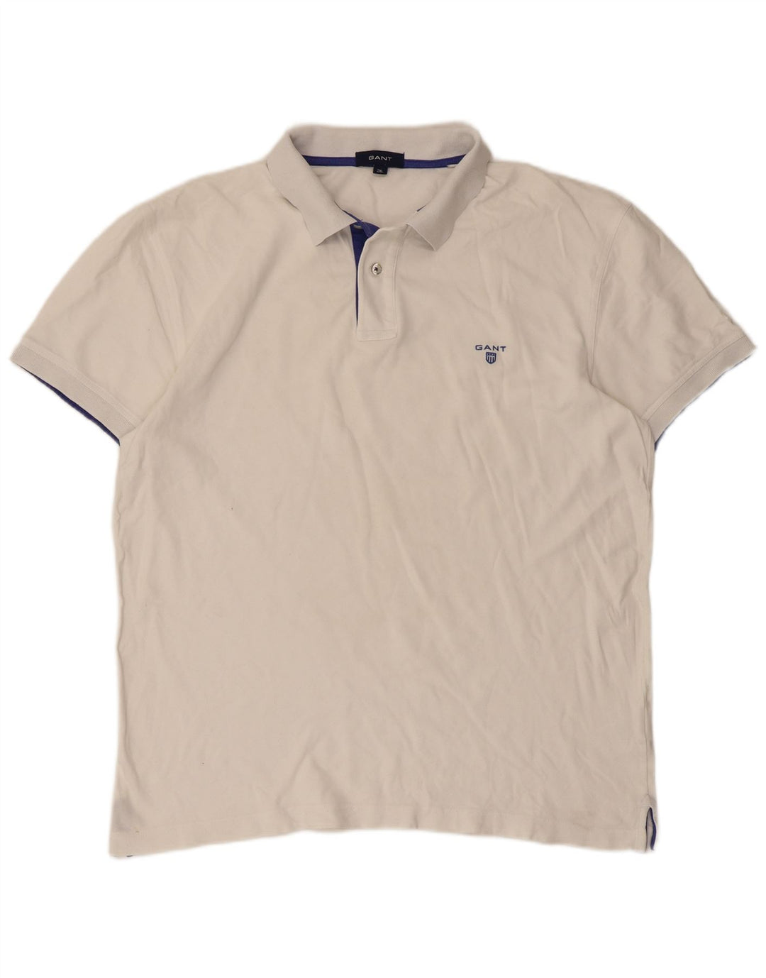 Męska koszulka polo Gant 2XL Biała bawełniana klasyczna