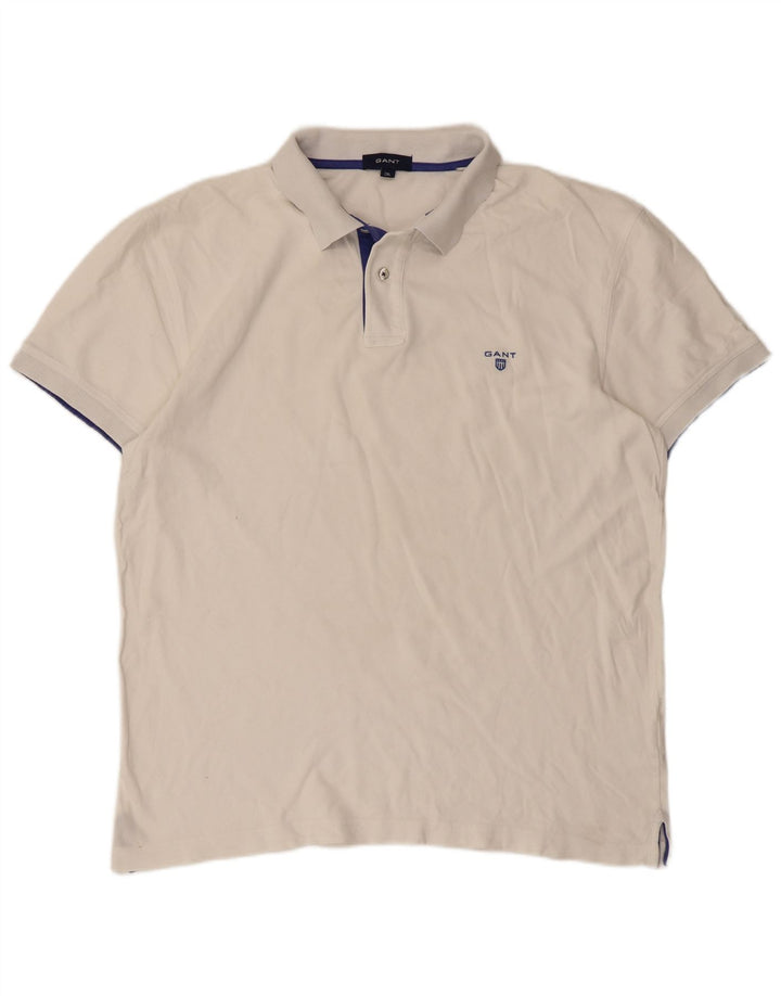 Męska koszulka polo Gant 2XL Biała bawełniana klasyczna
