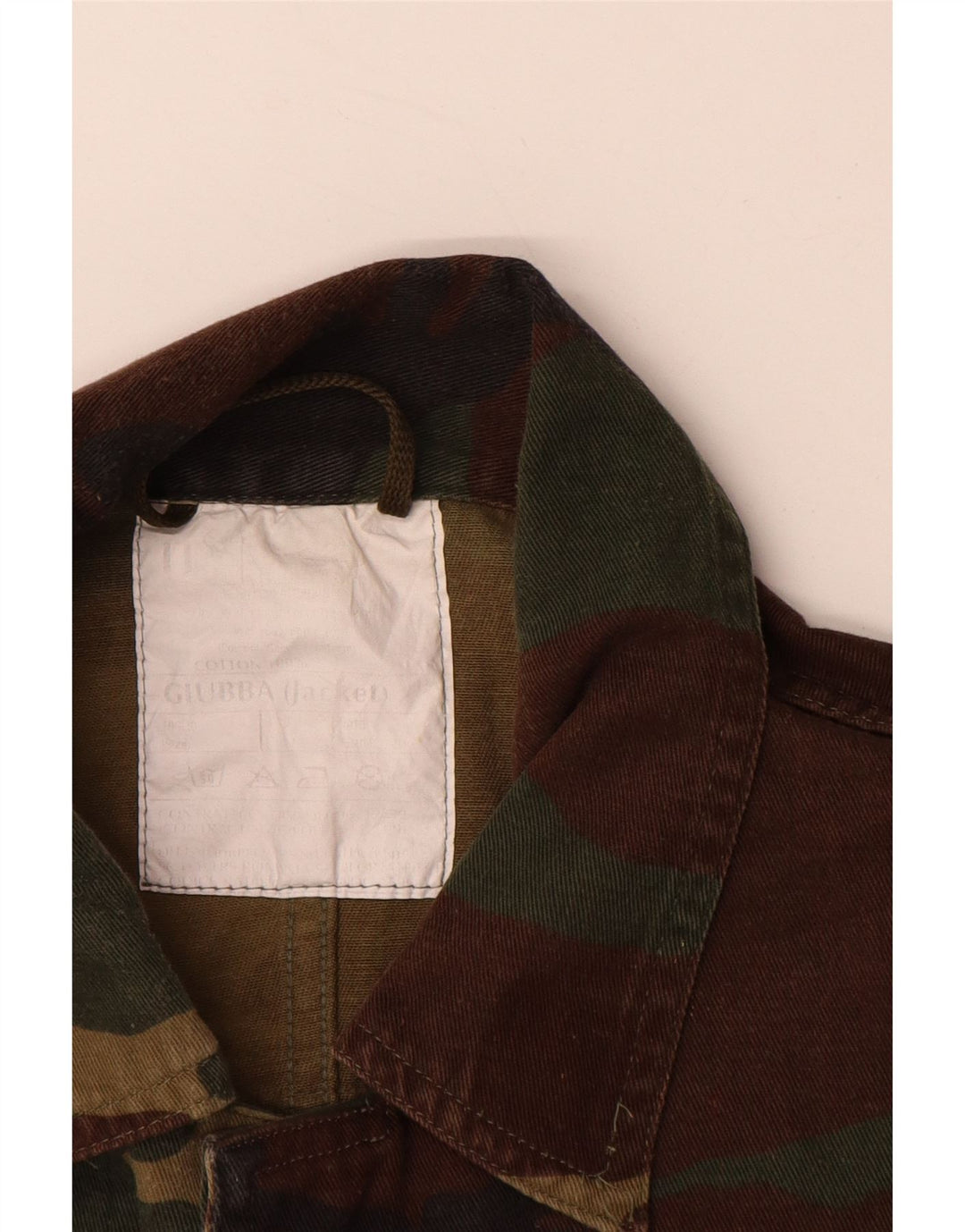 Męska koszula wojskowa VINTAGE w dużym kamuflażu khaki