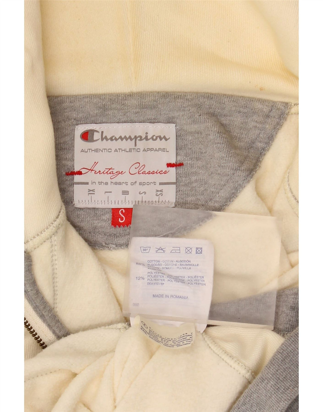 Sweter z kapturem i zamkiem błyskawicznym Champion Womens Heritage Classics UK 10 Small Yellow