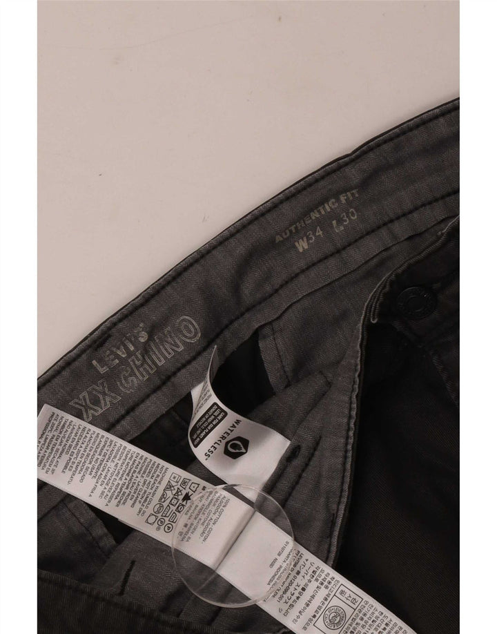 Męskie spodnie Levi's Authentic Chino W34 L30 Szara bawełna