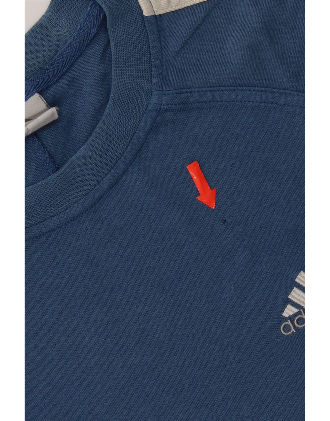 Adidas Męski T-Shirt Top Mały Niebieski Bawełniany