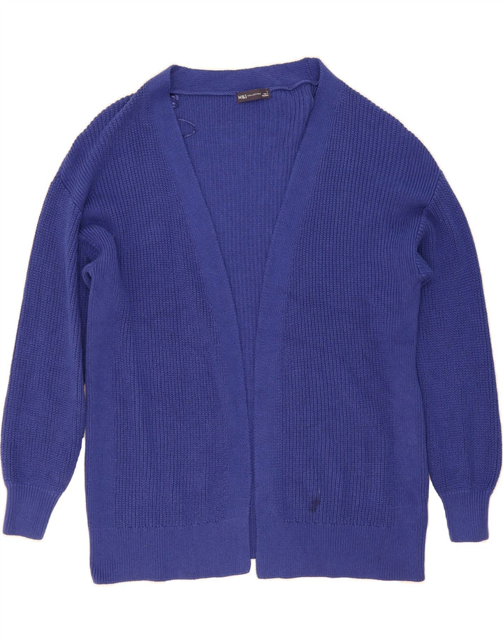 MARKS & SPENCER Womens Oversized Open Cardigan Sweater UK 16 Large Blue Vintage Marks & Spencer and Second-Hand Marks & Spencer from Messina Hembry 