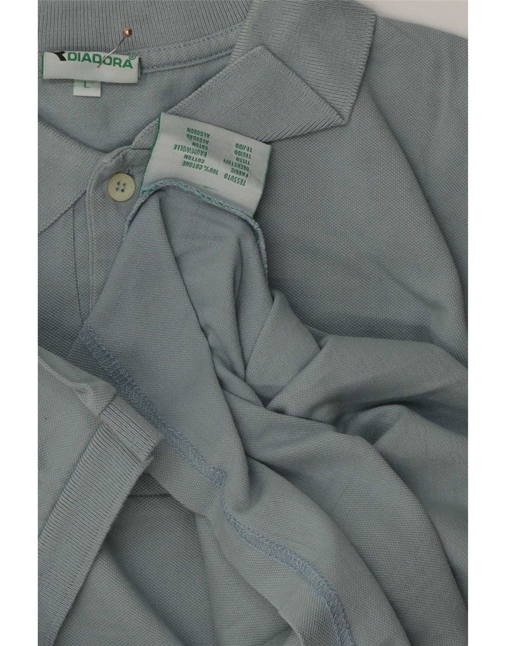 Męska koszulka polo Diadora, duża, niebieska, bawełniana