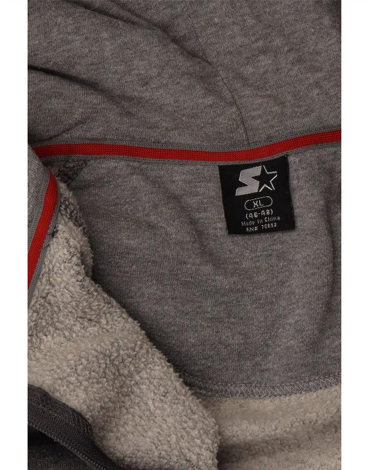 STARTER Mens Zip Hoodie Sweater XL Grey Cotton Vintage Starter and Second-Hand Starter from Messina Hembry 