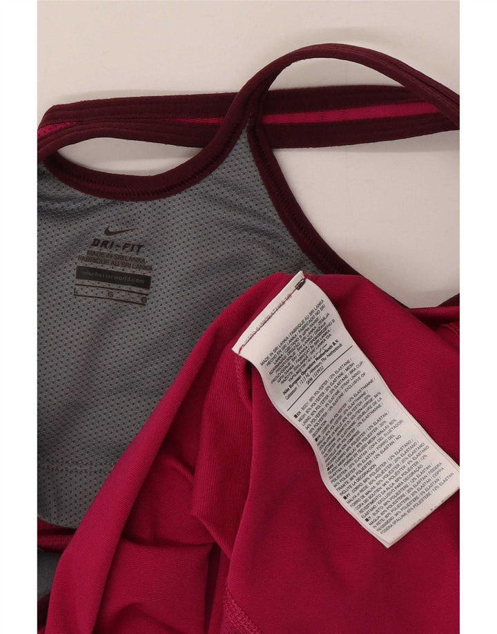Damska koszulka z kamizelką Nike Dri Fit UK 14, duża, różowa, poliester