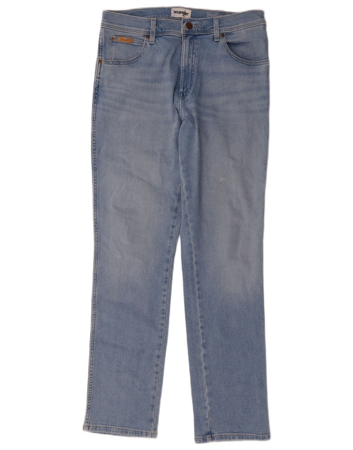 Męskie jeansy Wrangler Texas Slim W33 L32 Niebieskie bawełniane