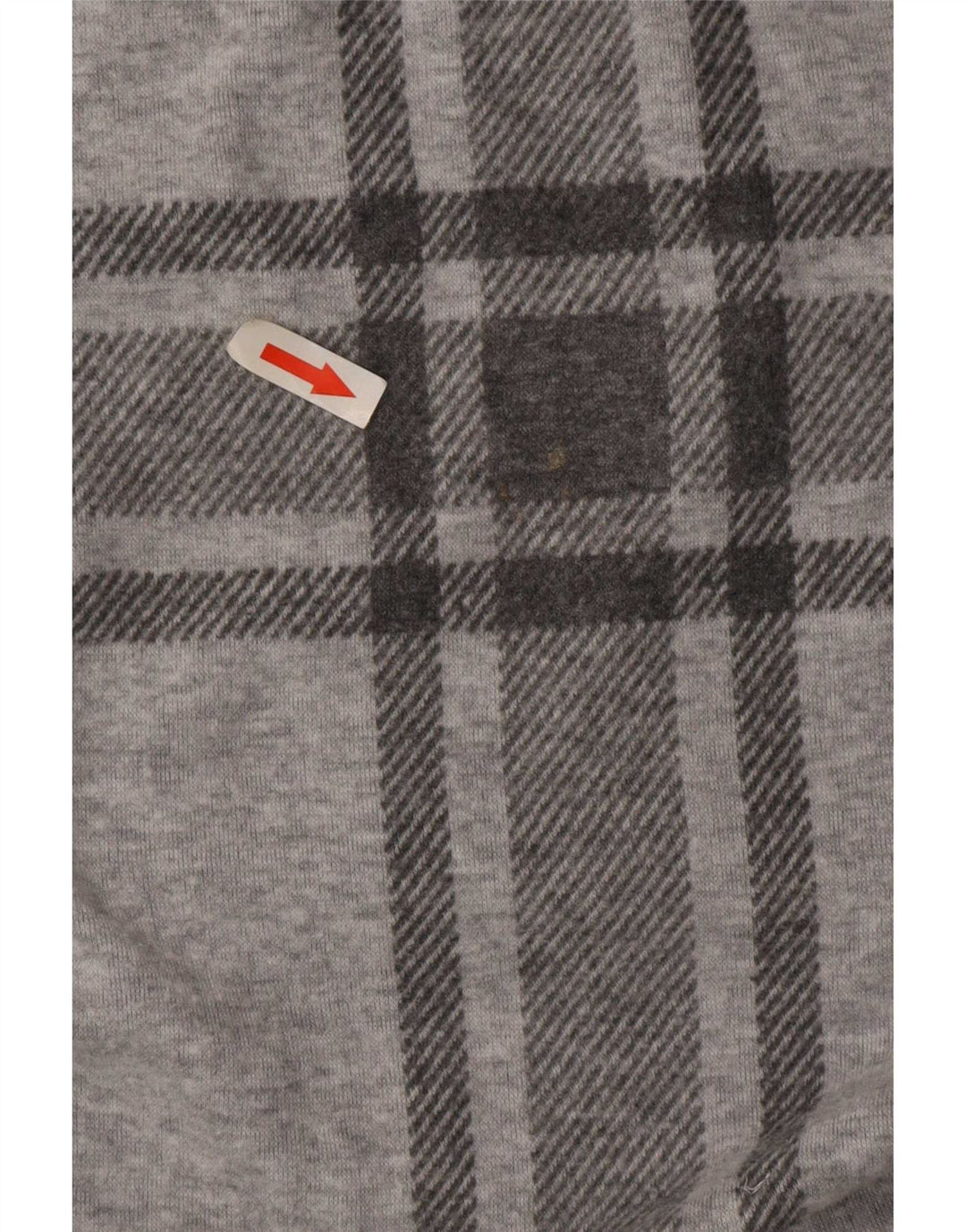 Marks & Spencer Damski top oversize z długim rękawem, UK 10, w małą szarą kratę
