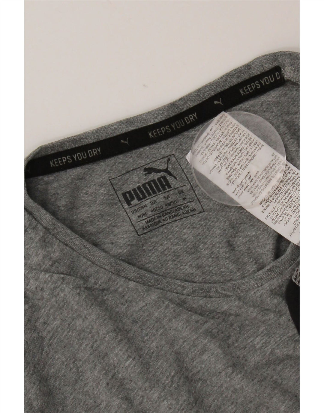 Męska koszulka z grafiką Puma, bawełniana koszulka w kolorze średniej szarości
