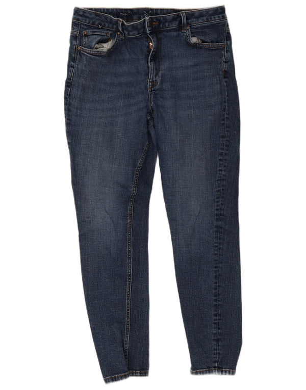 Crew Clothing Damskie obcisłe dżinsy UK 16 duże W34 L28 Granatowa bawełna