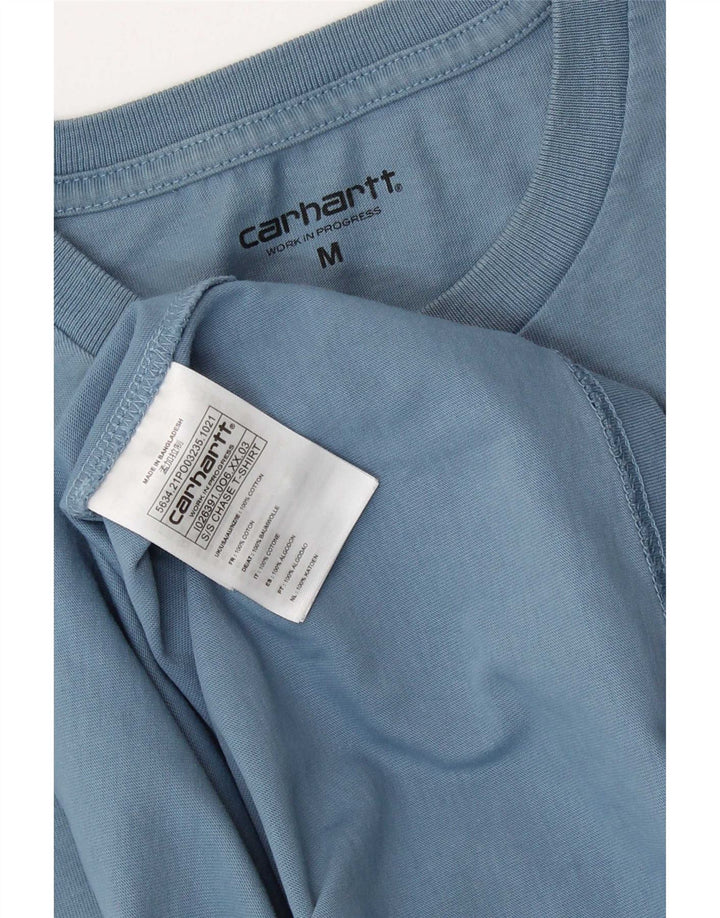 T-shirt męski Carhartt, bawełniany, średni niebieski