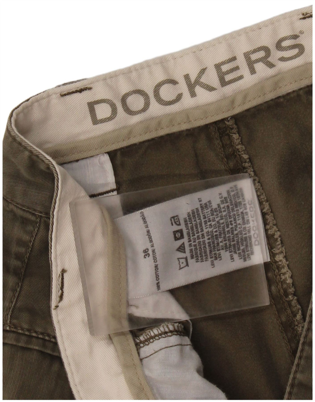 Męskie spodenki cargo DOCKERS W36, duże, bawełniane w kolorze khaki