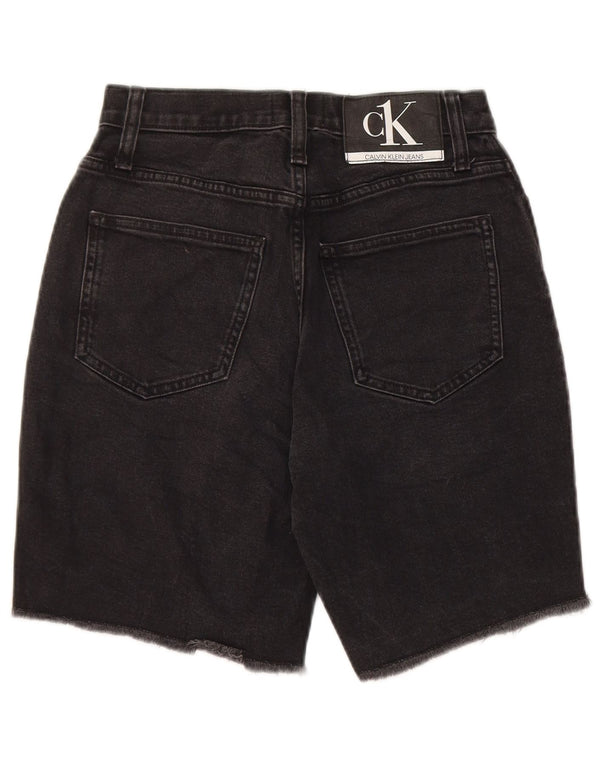 Damskie spodenki jeansowe Calvin Klein Mom z wysokim stanem W25 XS, czarne