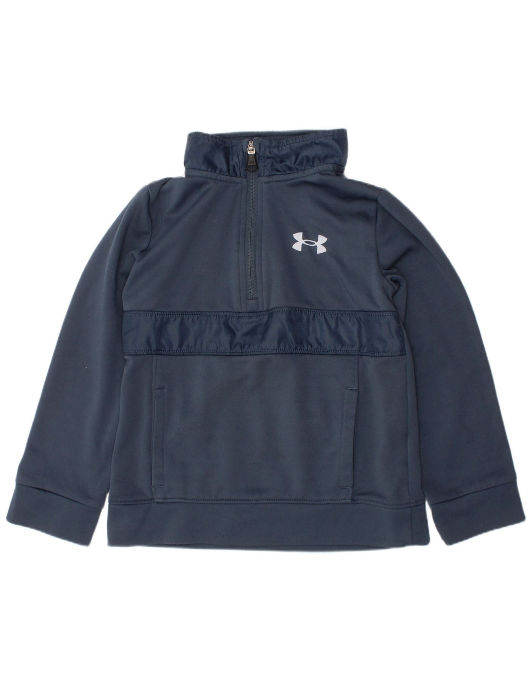 UNDER ARMOUR Chłopięcy sweter z zamkiem błyskawicznym, 5-6 lat, granatowy, poliester