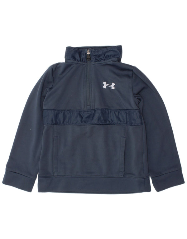 UNDER ARMOUR Chłopięcy sweter z zamkiem błyskawicznym, 5-6 lat, granatowy, poliester