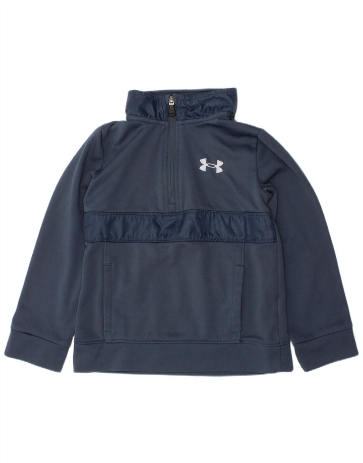 UNDER ARMOUR Chłopięcy sweter z zamkiem błyskawicznym, 5-6 lat, granatowy, poliester