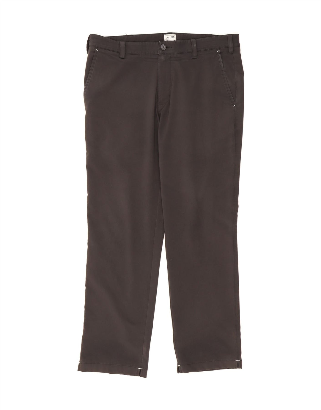 ADIDAS Mens Straight Chino Trousers W34 L30 Grey Polyester Vintage Adidas and Second-Hand Adidas from Messina Hembry 