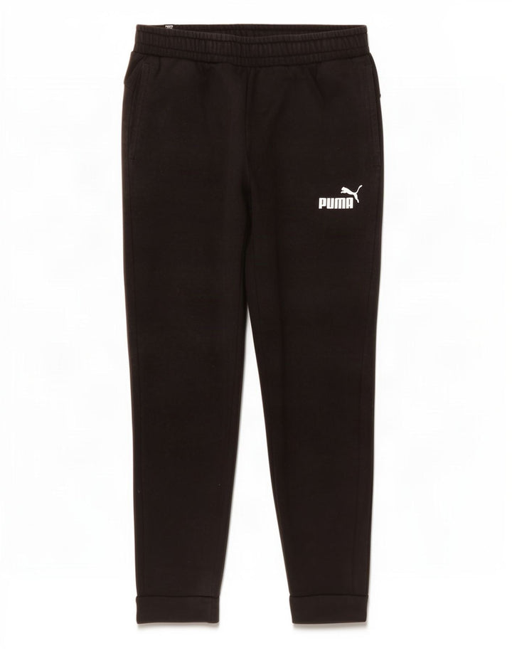 Męskie spodnie dresowe Puma Joggers, średnia czarna bawełna