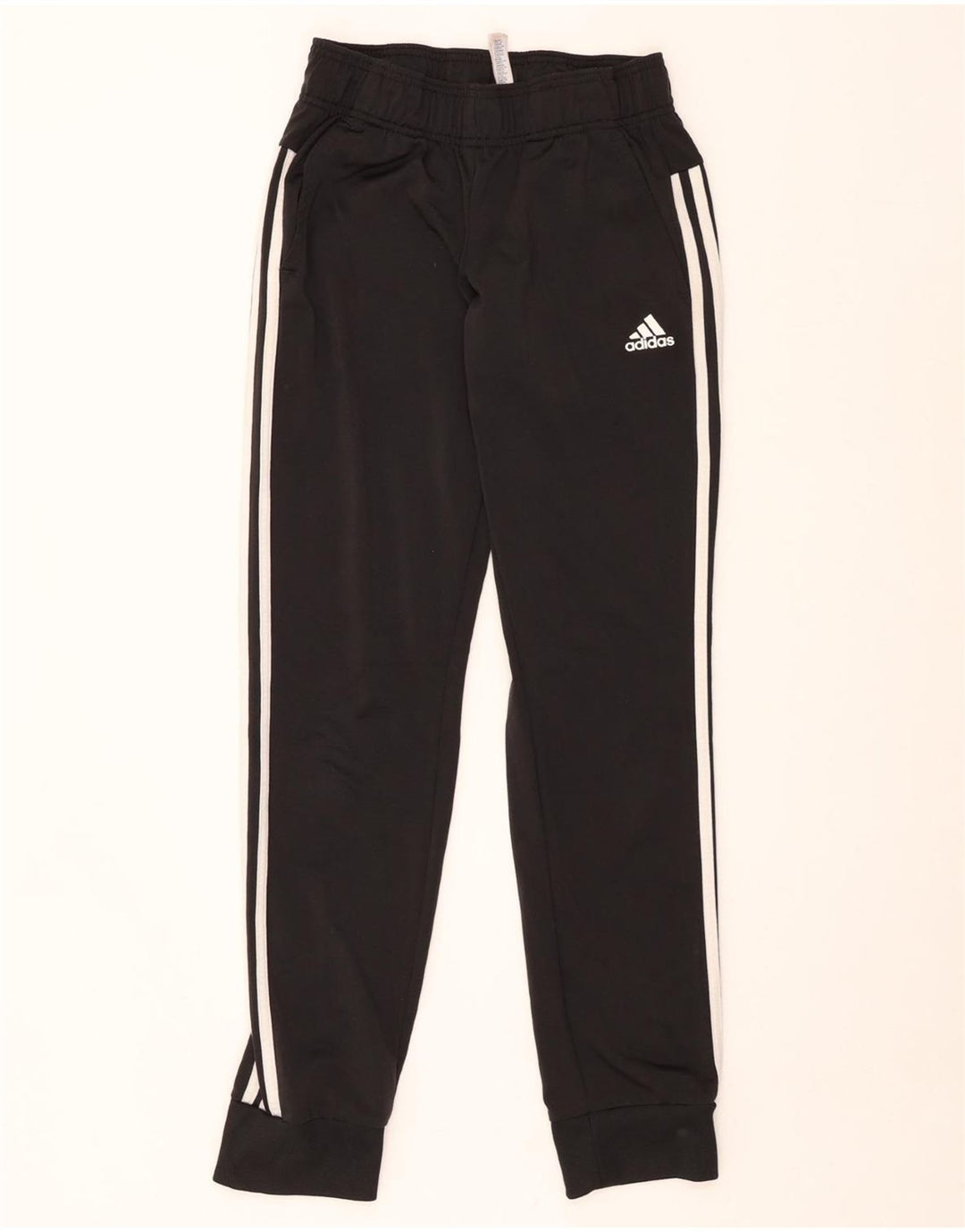 Damskie spodnie dresowe ADIDAS Joggers UK 8/10, małe, czarne, poliestrowe