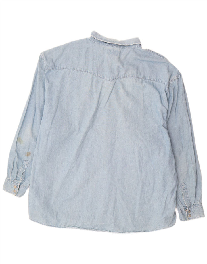 Męska koszula dżinsowa JOHN BANER 3XL, niebieska, bawełniana