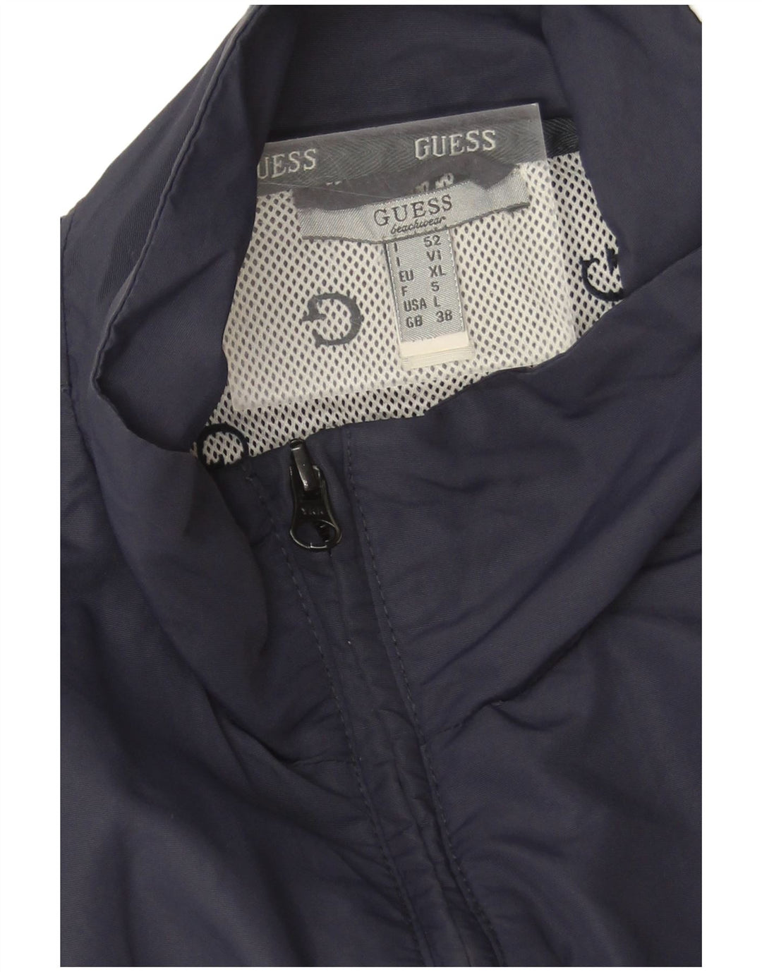Męska bluza dresowa bez rękawów Guess z grafiką XL, granatowa, poliestrowa
